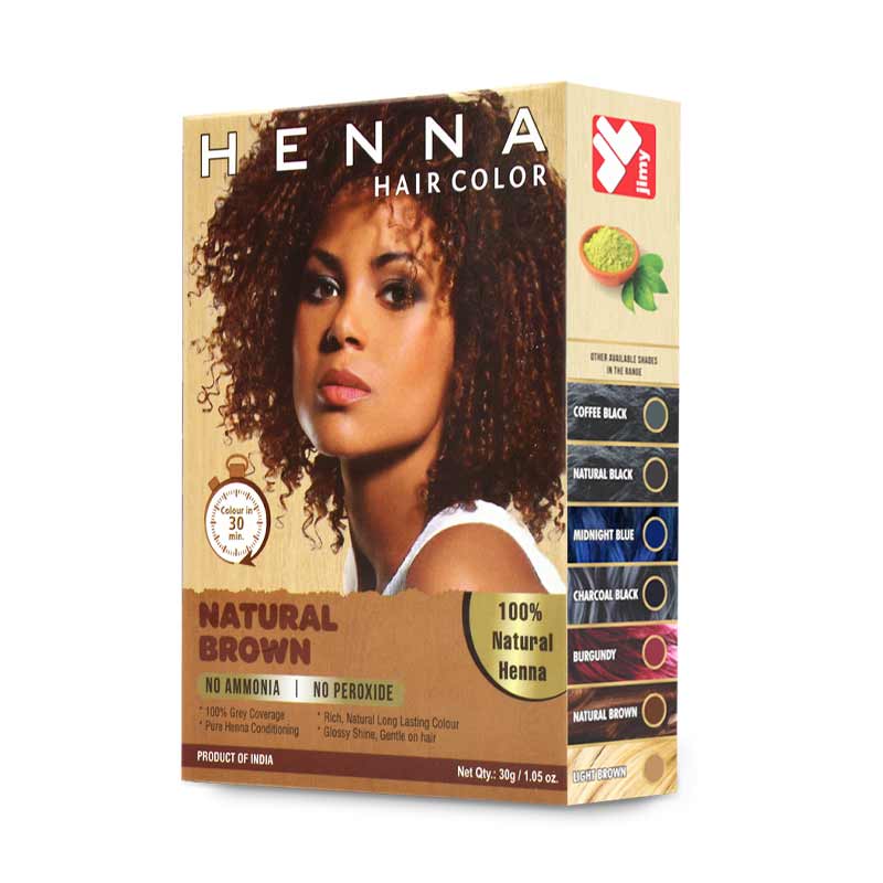 Natural Brown Hair Color, No Ammonia Peroxide Free use for women.