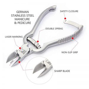 Professional toenail cutter with barrel spring 5.5inch nail tool.