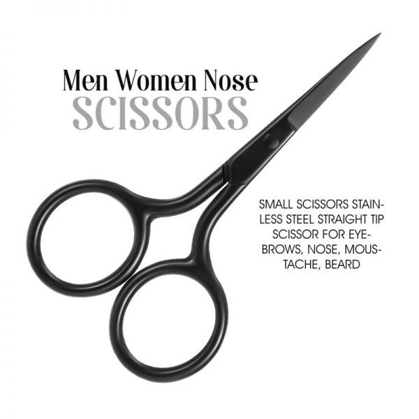 Facial Hair Grooming Beauty Scissors - Eyebrow Trimmer, Hair Cutting Shears  for Men, Women - Trimming Scissor for Mustache, Beard, Nose Hair 