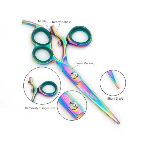 Multi-Color Hairdressing scissors 6.5" Hair Cutting Salon Shears